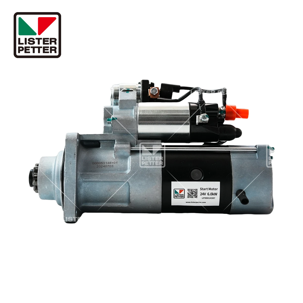 LP00014387 Lister Petter Starting Motor Compatible for LP665G1 LP665G2 LP665G3 Engine