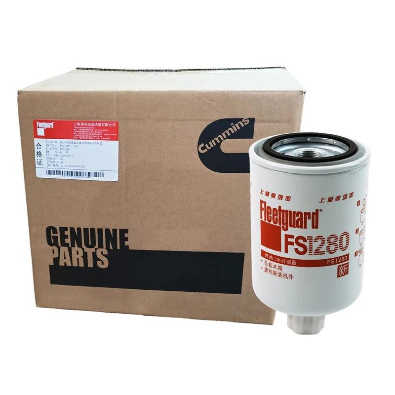 FS1280 Fleetguard Fuel Water Separator Compatible with Cummins 6B5.9