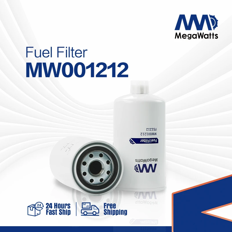 FS1212/FF105D Fleetguard Fuel Filter Spin-On MW001212 for Cummins Engine KTA19-G2/3/4