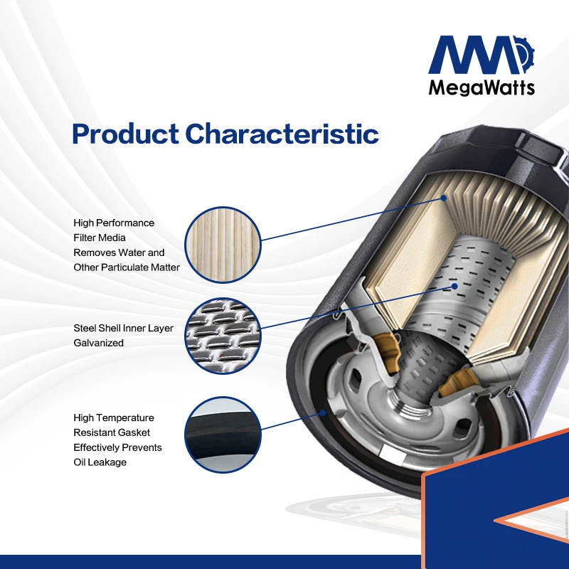 FS1212/FF105D Fleetguard Fuel Filter Spin-On MW001212 for Cummins Engine KTA19-G2/3/4