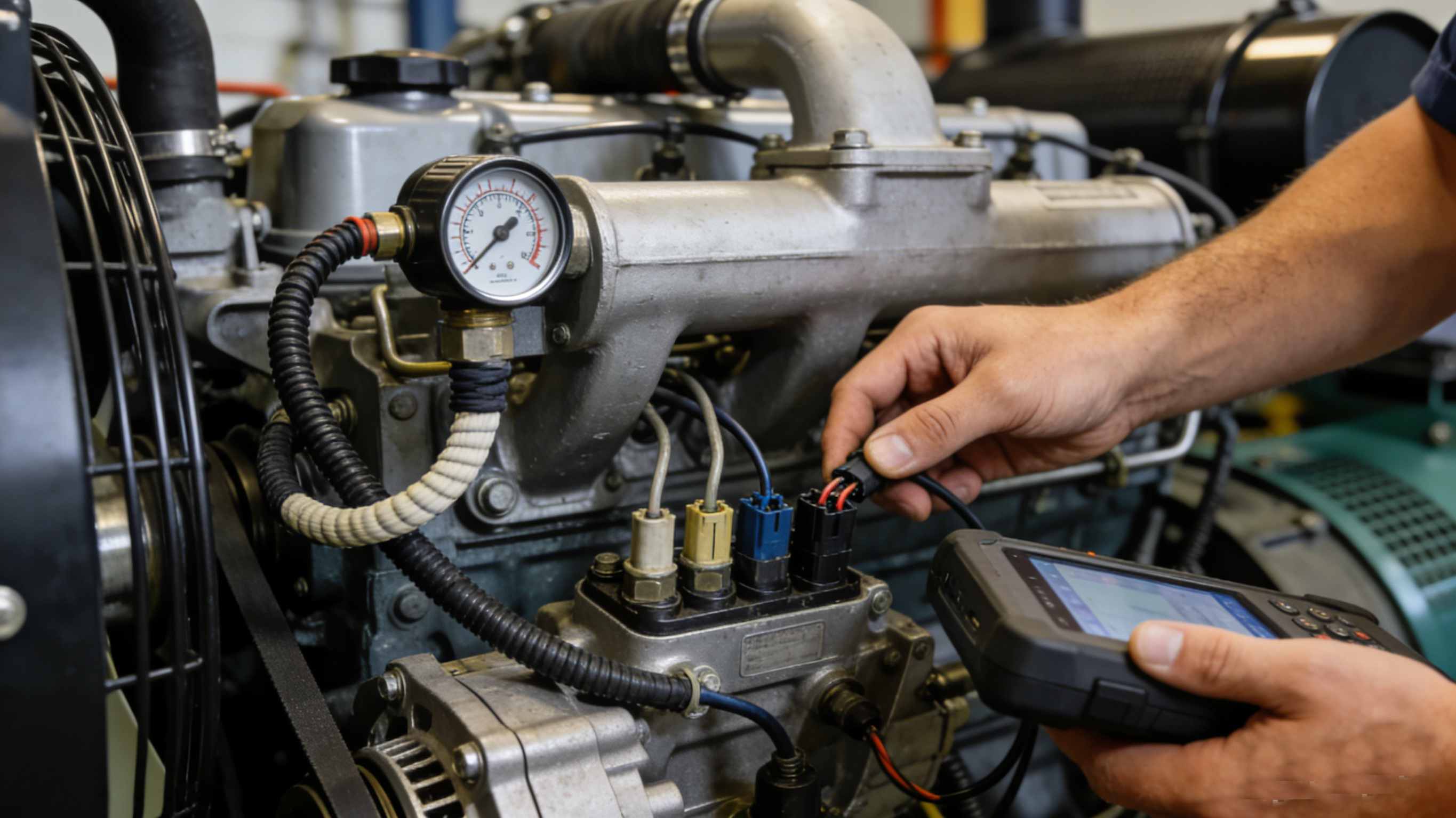 Examine Generator Oil Pressure Sensor and Wiring