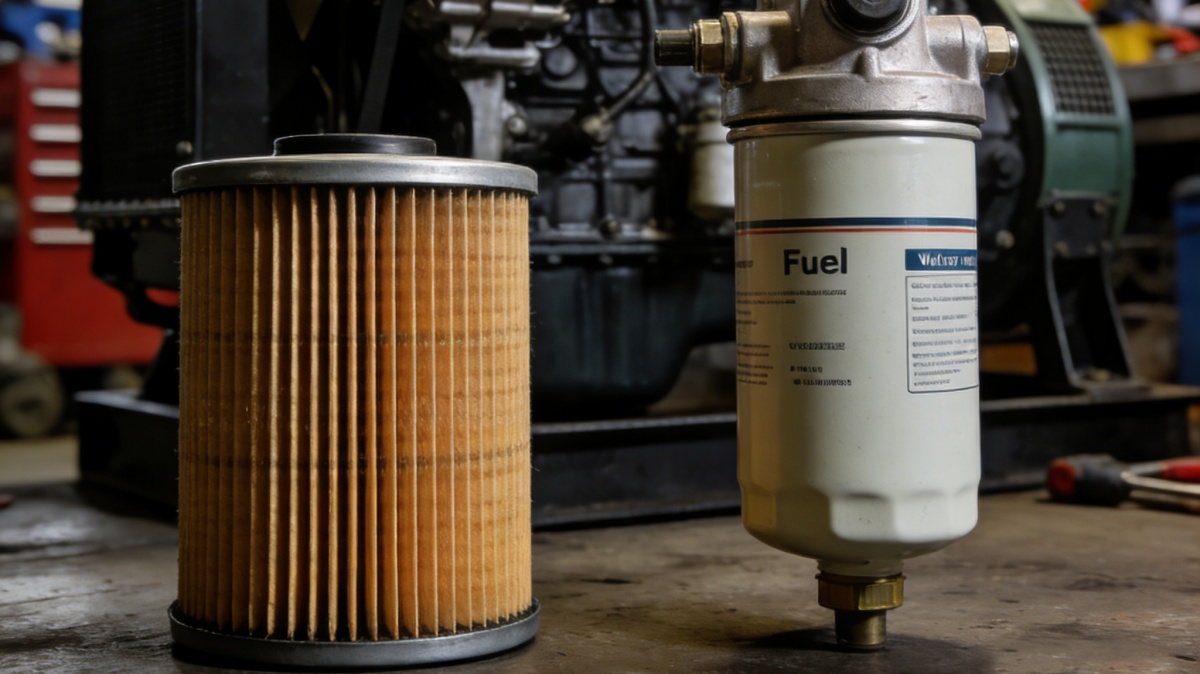 fuel filter vs fuel water separator in diesel generator engine fuel system
