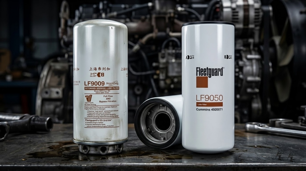 Fleetguard LF9009 vs LF9050 oil filters comparison for Cummins engines