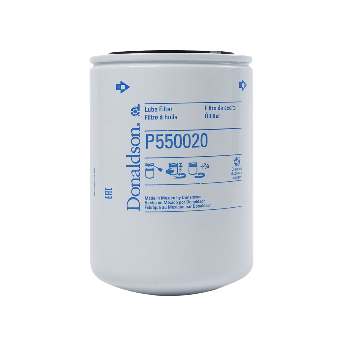 P550020 Donaldson Lube Filter, Full Flow, Spin-on Oil Filter for BAUDOUIN 1601731OV,  FREIGHTLINER DNP550020, HITACHI T19044