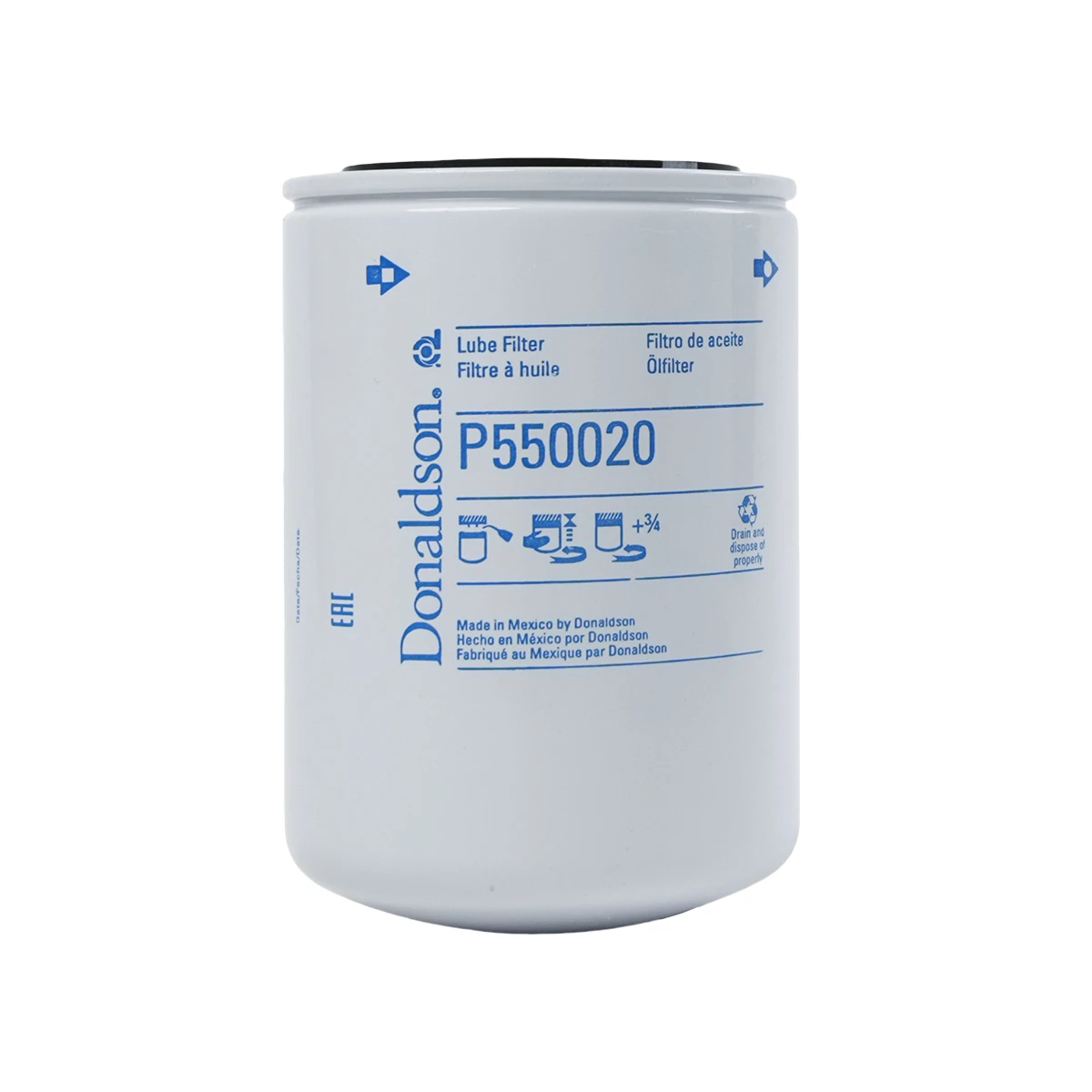 P550020 Donaldson Lube Filter, Full Flow, Spin-on Oil Filter for BAUDOUIN 1601731OV,  FREIGHTLINER DNP550020, HITACHI T19044