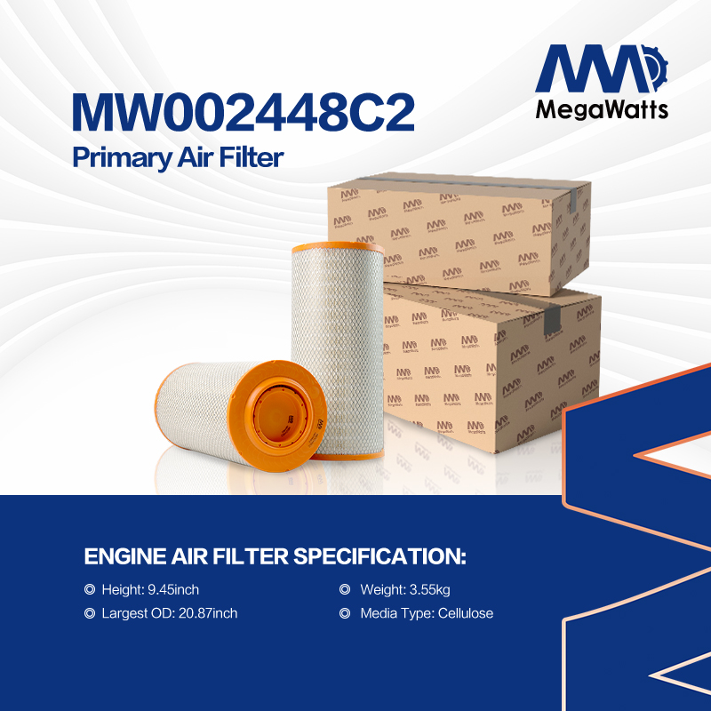 KW2448C2 Cummins Air Filter MW002448C2 Applied with Cummins Generator Drive Engine 6LTAA8.9-G