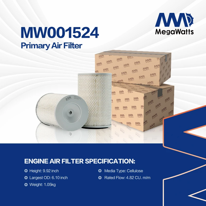 KW1524 Cummins Air Filter MW001524 Compatible with Cummins Engine 4B3.9-G1/6BT5.9-G2,Fit For Cummins 4938598 K14900D,Fit For Fleetguard AF4327