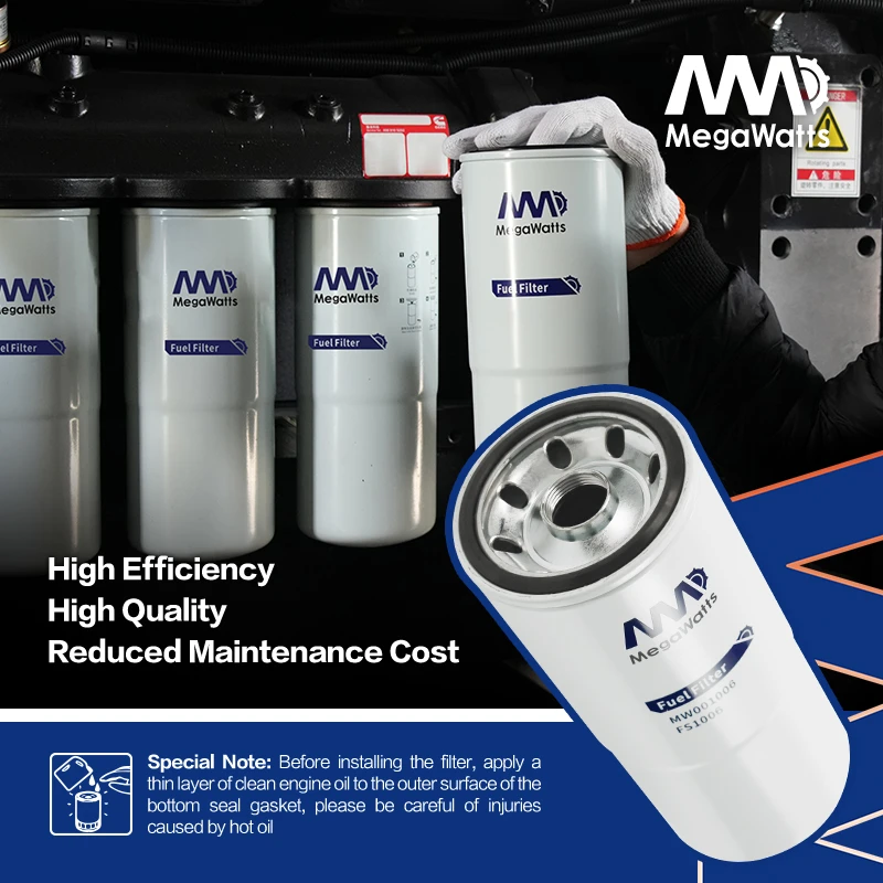 FS1006 Fleetguard Fuel Filter MW001006 Filter For CUMMINS V28,KV38 and KV50 Engines