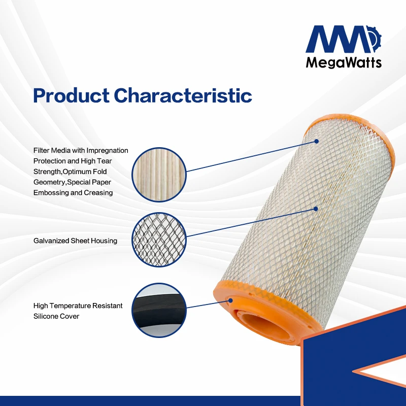 KW2140C1 Fleetguard Air Filter MW002140C1 for Dcec Dongfeng Cummins Engine 4B3.9,6B5.9,6C8.3,6L8.9