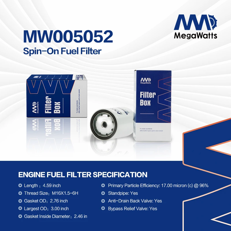 FF5052 Fleetguard Fuel Filters MW005052 Replaces Baldwin BF788,Donaldson P550440,Wix 33777