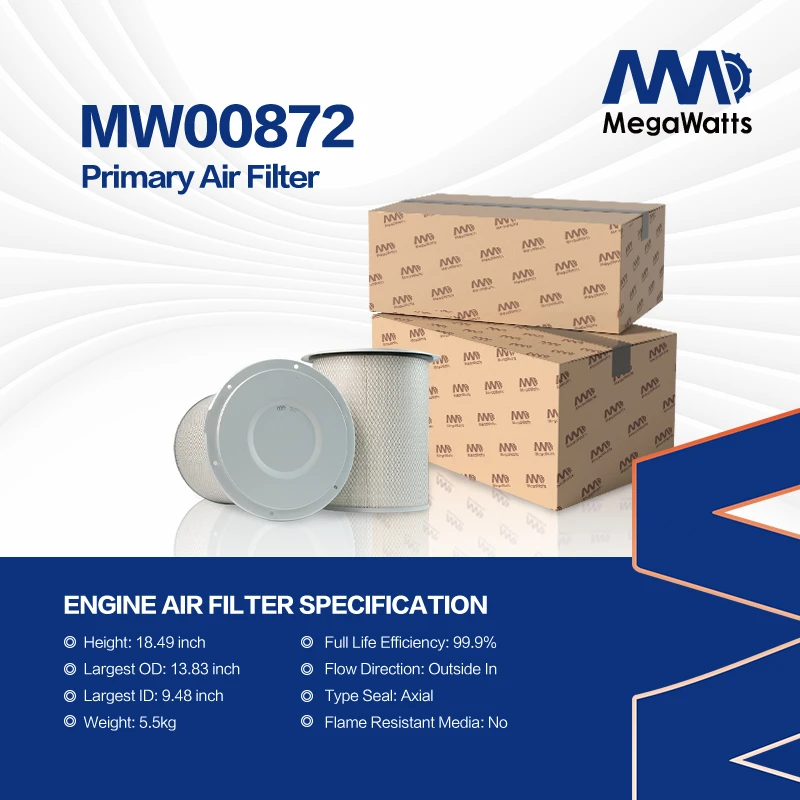 AF872 Fleetguard Air Filter MW00872 for Cummins K1500/KV38/K38 Engine