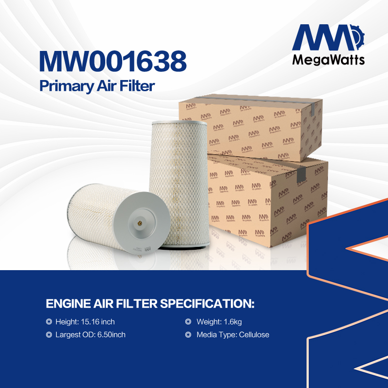 KW1638/AF1811 Cummins Air Filter MW001638 Compatible with Commins Engine Filter Parts